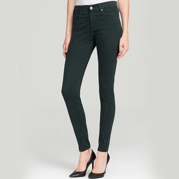 AG Adriano Goldschmied Womens Sateen Farrah High Rise Skinny Ankle